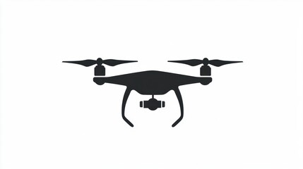 Drone aerial photography, white background, technology