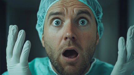 Surprised Surgeon A Moment of Shock