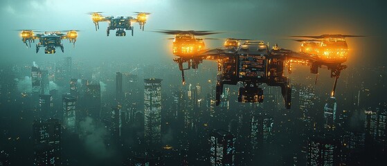Futuristic Cityscape Sleek Skyscrapers  Neon Lights Futuristic Metropolis Architecture Modern Urban Landscape SciFi Inspired Urban Planning