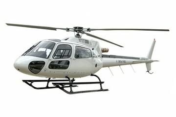 Obraz premium Helicopter Isolated on White Background