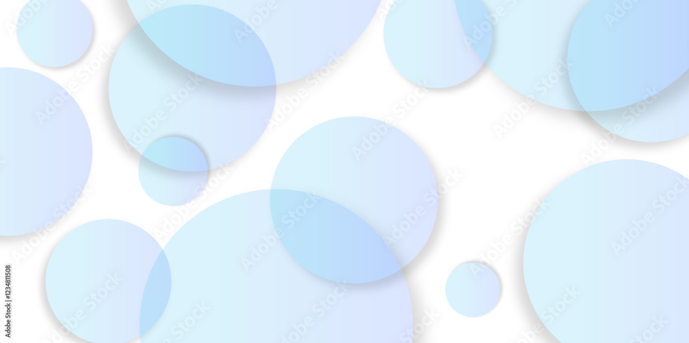 Aufkleber white background with blue gradient circle babble minimal vector background. abstract circle difference shape geometric design website landing page, banner template modern style vector illustration.	