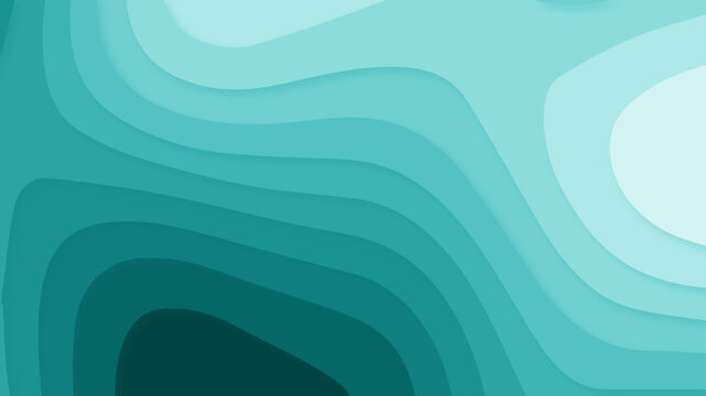Abstract realistic colorful papercut backgorund with wavy layers. 3d topography relief. Abstract papercut design layout for business presentations, flyers, posters, prints, decoration, cards, brochure