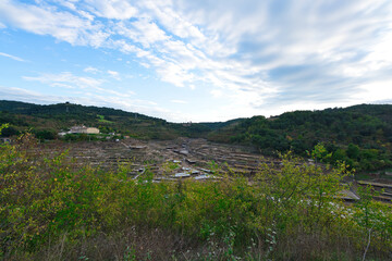 Salt flats in the town of Salinas de A&ntilde;ana in the Basque Country