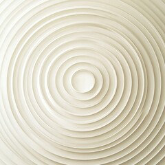 Fototapeta premium Circular pattern with varying textures and shades in cream color creates a calming effect in modern design space. Generative AI