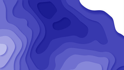 Abstract realistic colorful papercut backgorund with wavy layers. 3d topography relief. Abstract papercut design layout for business presentations, flyers, posters, prints, decoration, cards, brochure