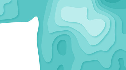 Abstract realistic colorful papercut backgorund with wavy layers. 3d topography relief. Abstract papercut design layout for business presentations, flyers, posters, prints, decoration, cards, brochure