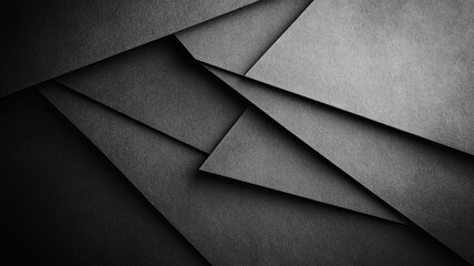 gray geometric shapes on a monochrome background with grainy paper texture