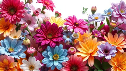 Enchanting Floral Wonderland - Vibrant Colors & Depth