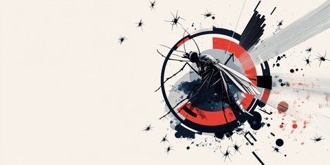 Abstract Mosquito Artwork: A Graphic Representation of Disease Vectors and Public Health