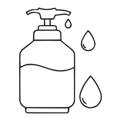 Set of cleaning soap bottle vector design .