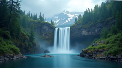 Fototapeta premium waterfall in yosemite