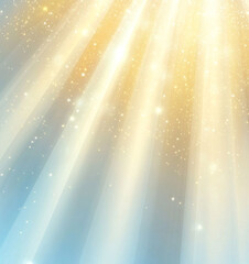 Elegant Bokeh Background with Soft Light Rays and Stars