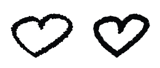 Grungy Heart Vector – Distressed, Textured, Rough, and Artistic Love Symbol for Valentine's Day and Romantic Designs