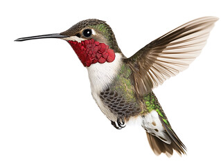 Fototapeta premium Hummingbird in flight nature wildlife photography bright background close-up beauty of nature