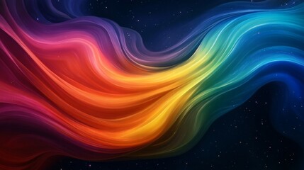 Obraz premium Vibrant Waves of Color in Abstract Art