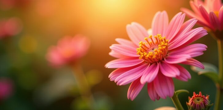 Soft golden and pink coleonema petals shining in sunlight, floral, coleonema