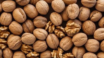 Delicious Walnuts Ready to Be Eaten Over a Textured Canvas Background Featuring Natural Color Tones for Culinary Inspirations