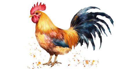 Fototapeta premium rooster isolated on white background