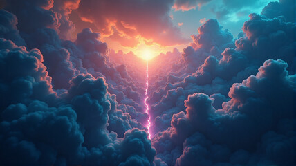 Fototapeta premium heart in the sky