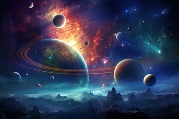 Exploring cosmic landscapes aerial astronomical art