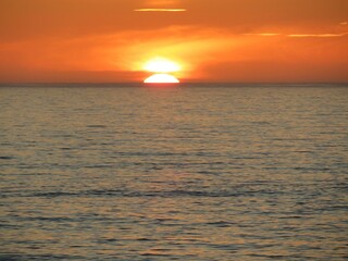 beautiful sunset at sea sunset cycle night end day