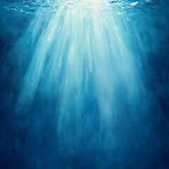 Obraz premium Radiant Sunlight Shining Down on a Blue Background