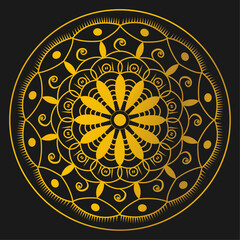 Indian mandala flower decoration design 