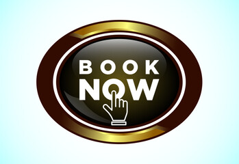 Book now icon design illustration, Button design