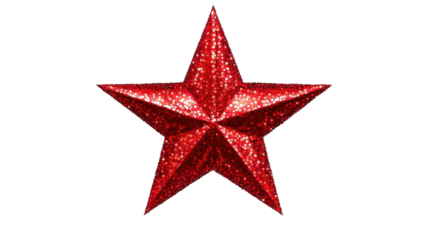 red star isolated on white background 