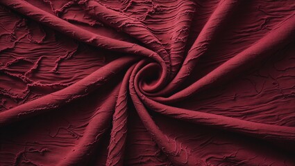 Red Fabric Texture With a Rough Cotton Surface, Showcasing a Detailed and High-Resolution Background Perfect for Textile Design, Patterns, and Aesthetic Applications