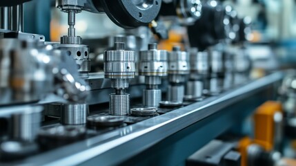 Fototapeta premium Industrial Machinery Components Overview