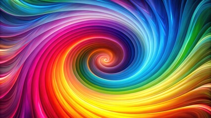 Obraz premium A vibrant spectrum of colors swirling into a hypnotic vortex, creating an abstract visual symphony