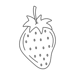 Doodle Fruit Clipart: Kawaii Fruit Clipart: Outline Fruit Graphics