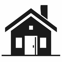 Simple Silhouette of a House Icon