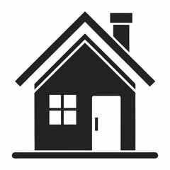 Simple Silhouette of a House Icon