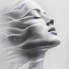 A woman fading into smoke, representing psychology, identity, and the transient nature of emotions and thoughts.