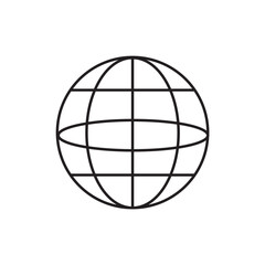 earth globe icon design template 