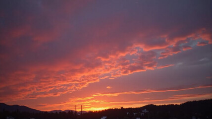 Fototapeta premium sunset in the mountains