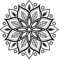 Creative Mandala line art element design
