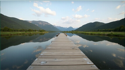 Fototapeta premium lake and mountains