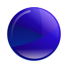blue glossy round button
