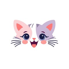 cat on white background