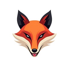 Obraz premium red fox head on white.