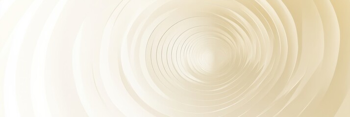 Obraz premium Circular pattern of gentle waves creating a calming visual effect in soft cream tones. Generative AI