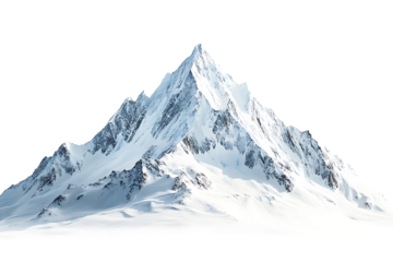 snowy mountain isolated on a transparent background 