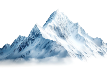 snowy mountain isolated on a transparent background 