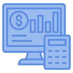 Digital Accounting Icon Element For Design