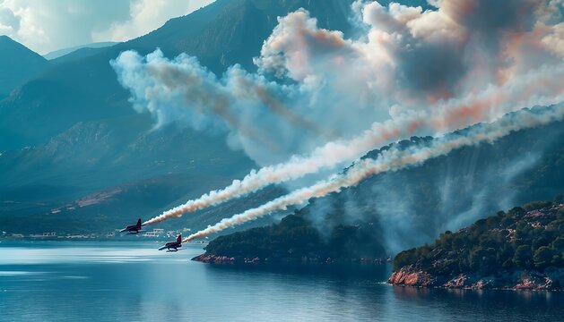 Aerobatics in the sky