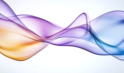 Abstract Flowing Colorful Waves Purple Blue and Orange Swirls Dynamic Design Background