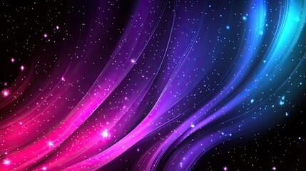 Abstract pink blue cosmic swirl background, glowing particles, digital art, website design